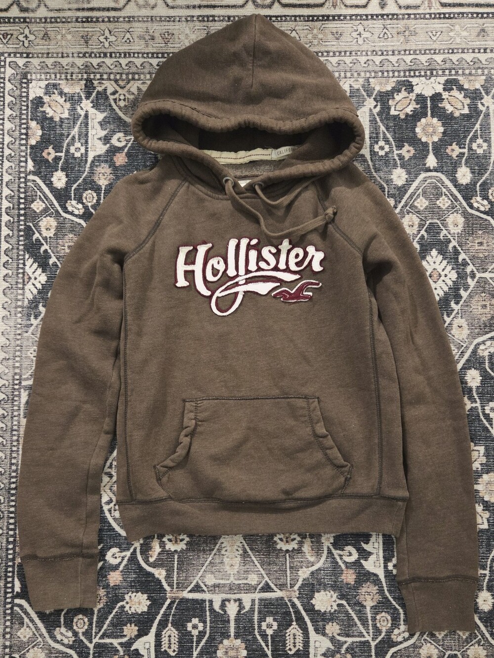 Y2K Vintage Hollister Brown Hoodie Small